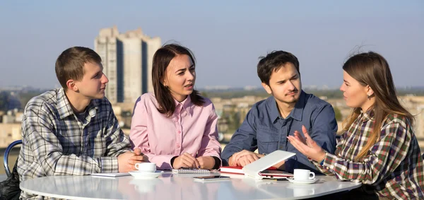 Group of Young Casual Dressed People on Informal Business Meeting
