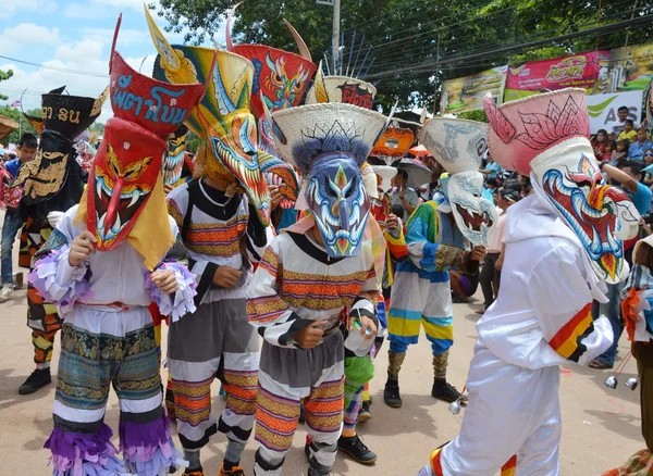 Phi Ta Khon is a type of masked procession celebrated in Thailand
