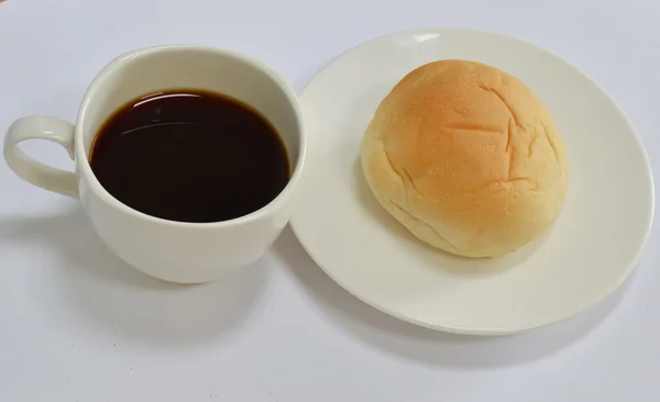 Black coffee and bread