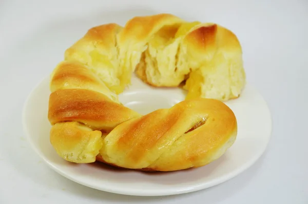 Pineapple roll bread on dish