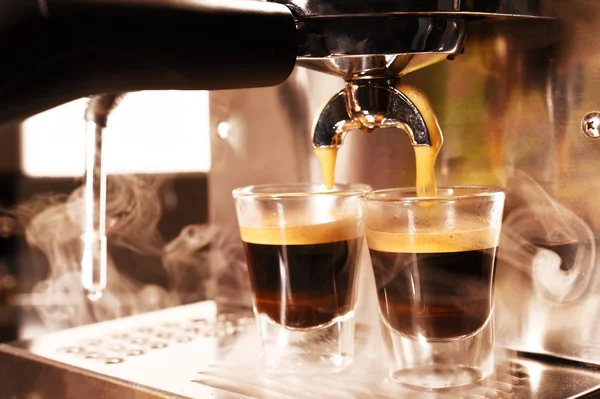 Coffee machine preparing cup of coffee