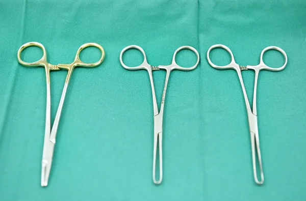 Detail shot of steralized surgery instruments