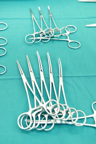 Detail shot of steralized surgery instruments