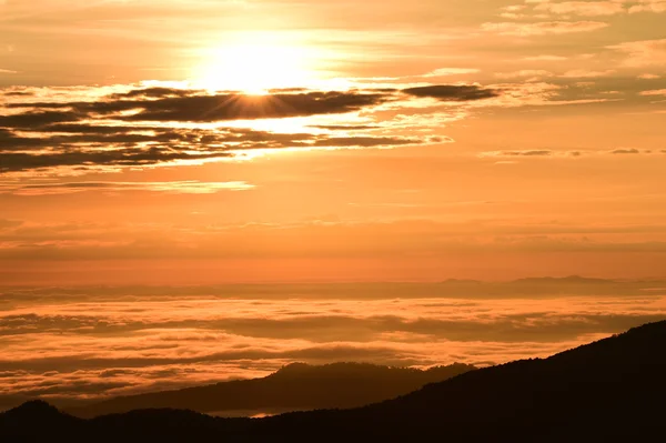 Beautiful sunset at the mountains