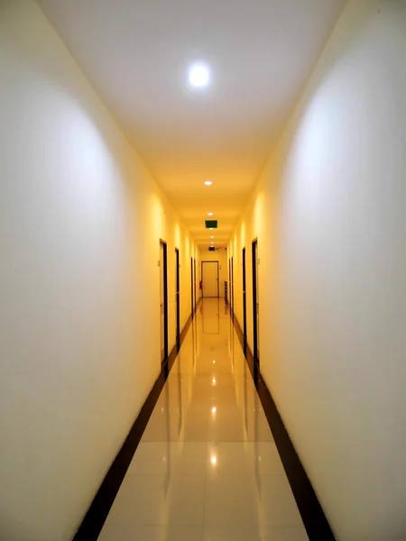 Hotel door and pathway of room