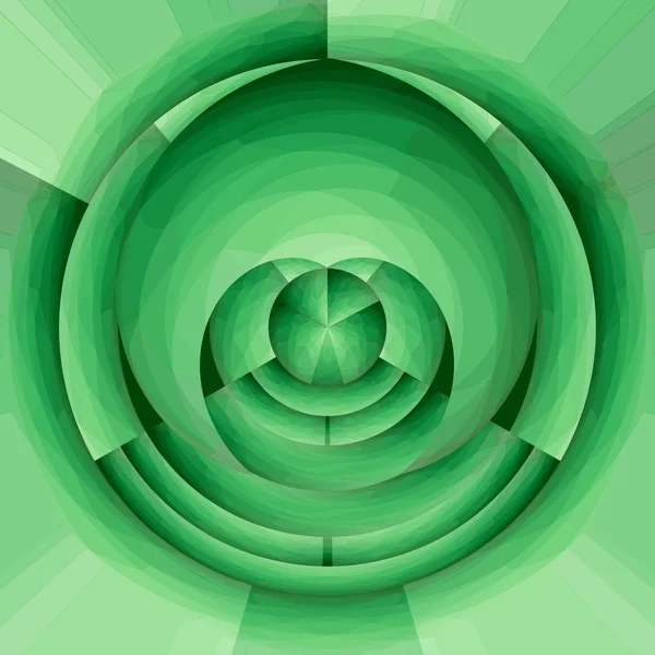 Abstract green background with rounded polygonal textured elements, mirror vertical composition