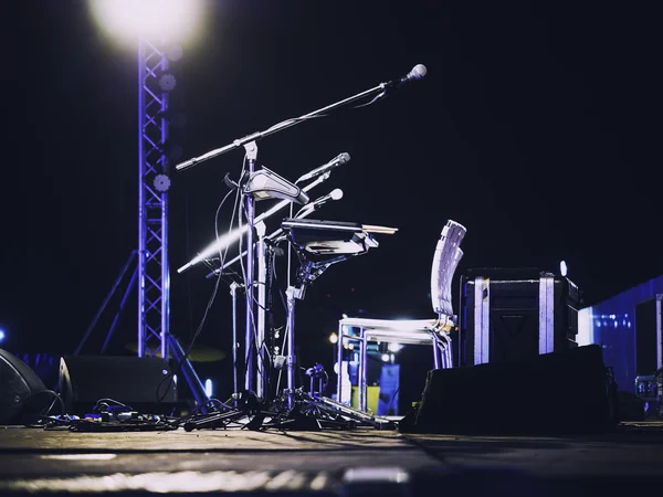 Music Festival Event Microphone on Concert Stage Live music