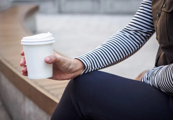 Woman Hand holding Paper Cup coffee Hipster lifestyle