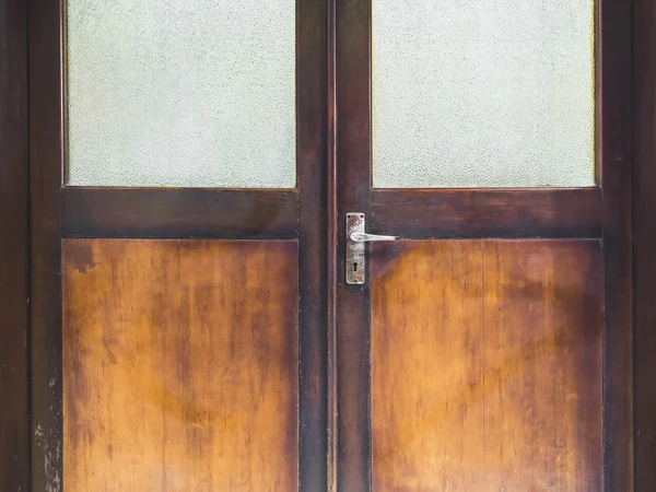 Wooden door frame with handle Architecture details