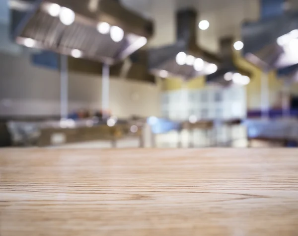 Blurred Kitchen background with Table top Counter Mock up