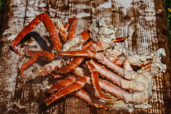 Boiled legs of a red king crab