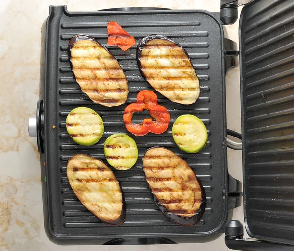 Grilled vegetables - grilled eggplant, zucchini, peppers