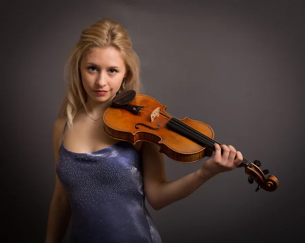 Beautiful Young Blond Female Violinist