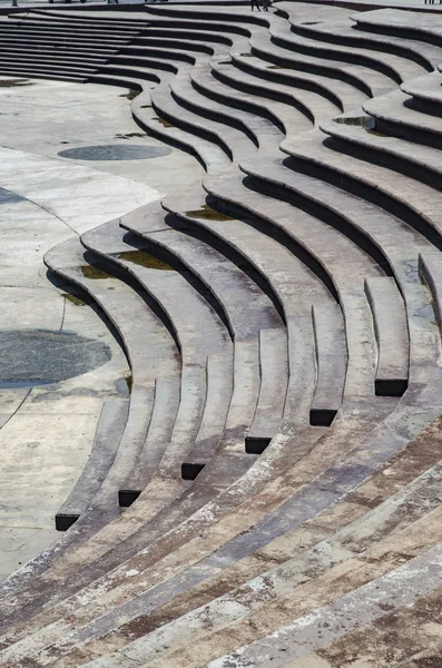 Stairs Architectural Background, Flat and Circular Stairs.