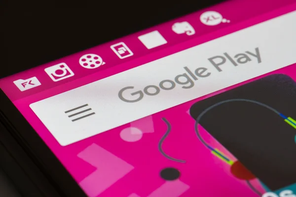 Browsing the Google Play Store on Android smartphone