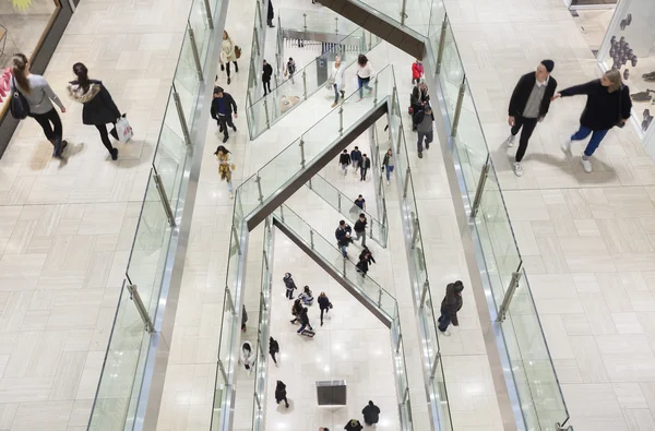 People in a shopping mall