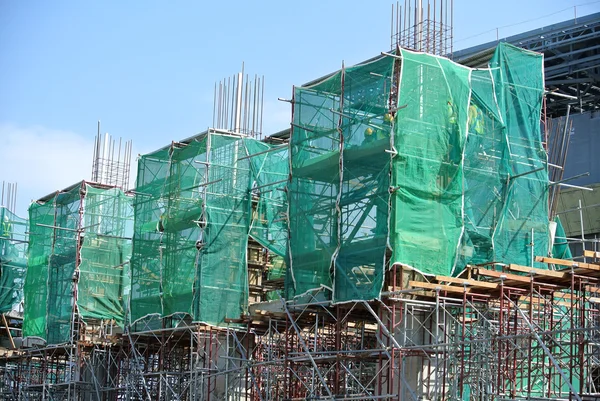 Scaffolding used to support a platform or form work for construction workers to work