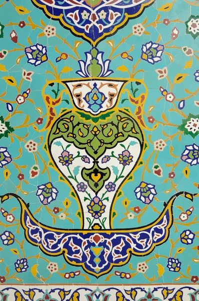 Islamic Floral Motif Pattern on Mosaic