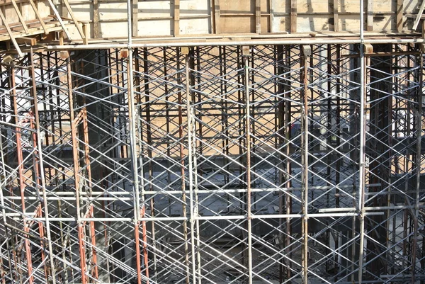 Metal scaffoldings used to support floor slab formwork