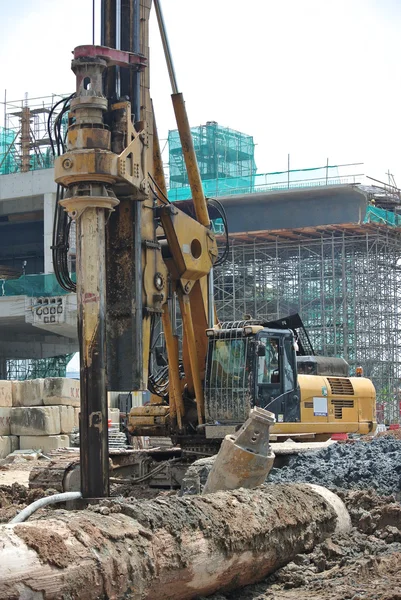 Bore Pile Rig at construction site