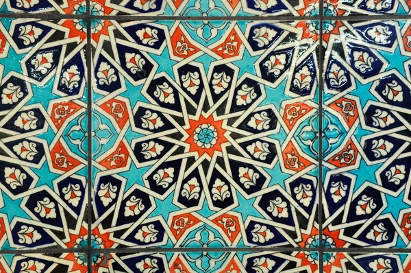 Decorative wall tile with Islamic geometry pattern
