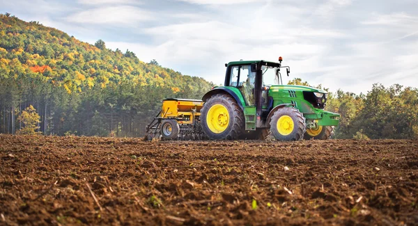 Rish, Bulgaria - Octomber 26th, 2015 Ploughing a field with John