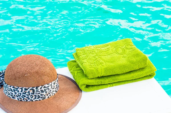 Still life with pool accessories