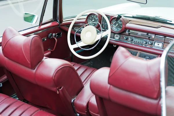 Interior of an old cabriolet
