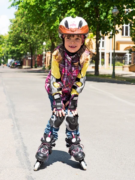 Child drives Roller Skates