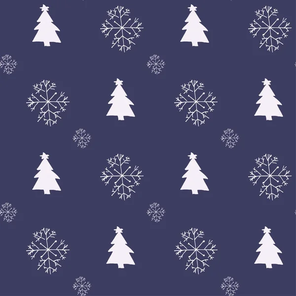 Hand drawn Christmas seamless pattern with Christmas decoration.Gift wrapping paper. Holiday background for web page.