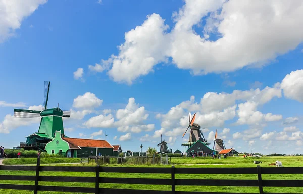 Traditional Dutch windmills
