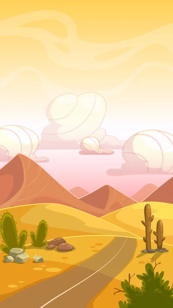 Cartoon desert landscape