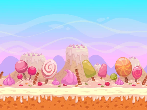 Seamless vector landscape of Candyland