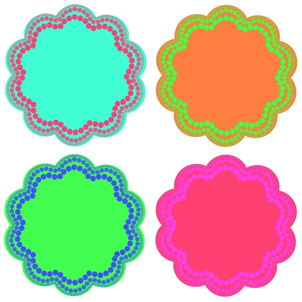 Set of colourful design elemets isolated on backgroung. Set of blots, design elements illustrations