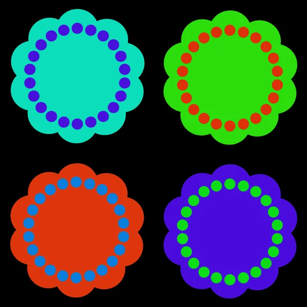 Set of colourful design elemets isolated on backgroung. Set of blots, design elements illustrations