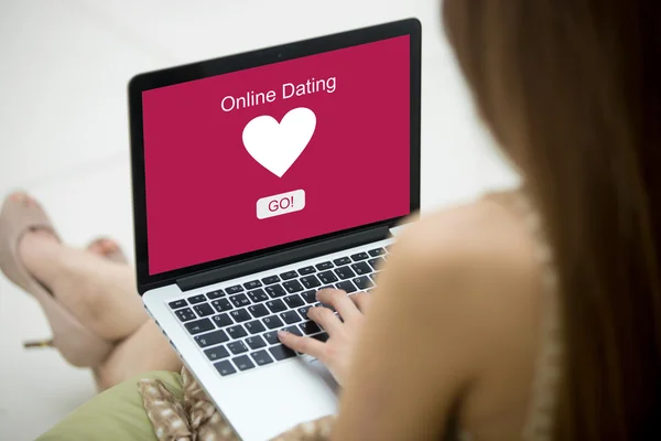 Young woman on dating site