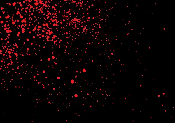 Splatter of blood in red color on black