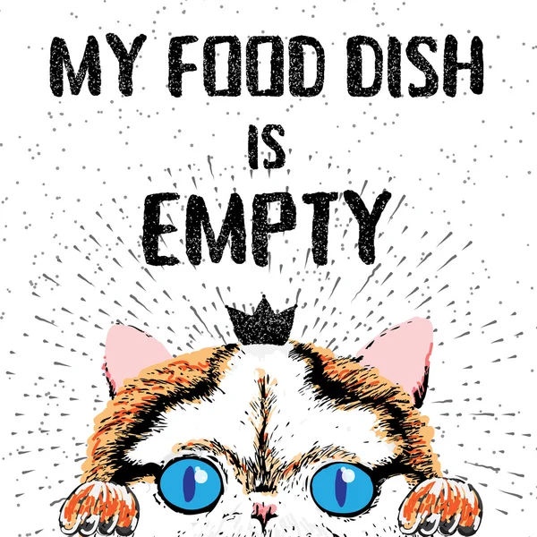 My food dish is empty. illustration