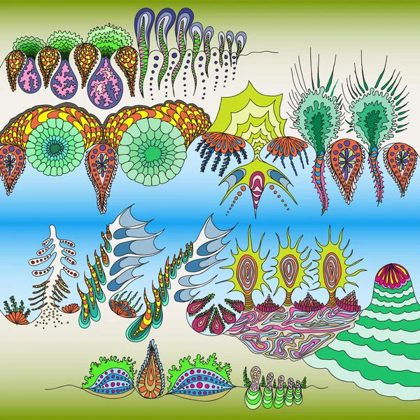 Color underwater landscape