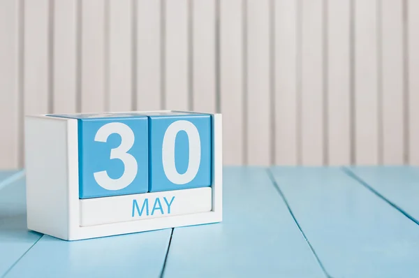 May 30th. Image of may 30 wooden color calendar on white background.  Spring day, empty space for text.  International or World Press Freedom Day