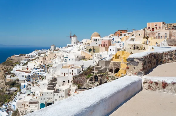 Greek Aegean island, Santorini, in the summer day, Greece