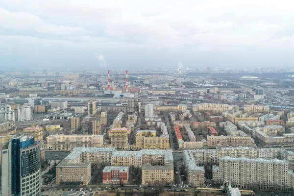 Panorama of the City of Moscow from the bird's-eye view