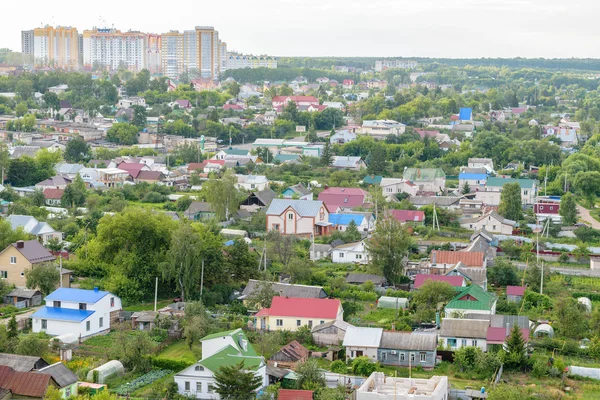 Landscape of a residential district with individual private houses