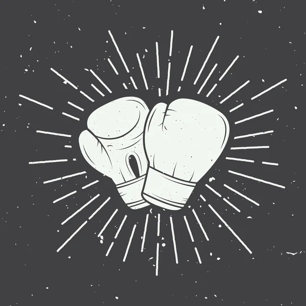 Boxing gloves in vintage style.