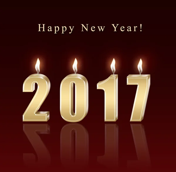 Happy new year 2017 - candles