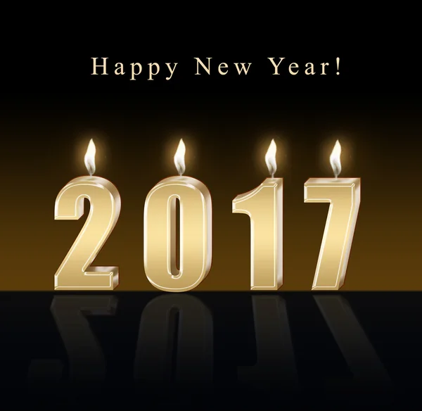 Happy new year 2017 - candles