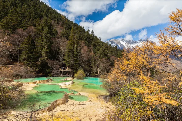 Huanlong national park in Sichuan Province, China