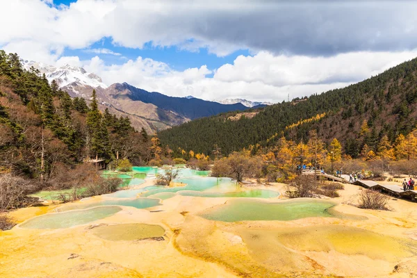 Huanlong national park in Sichuan Province, China