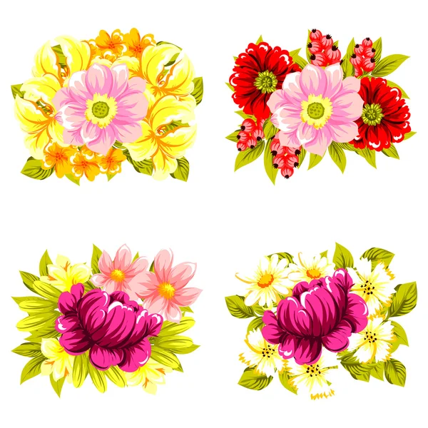 Flower bouquets set