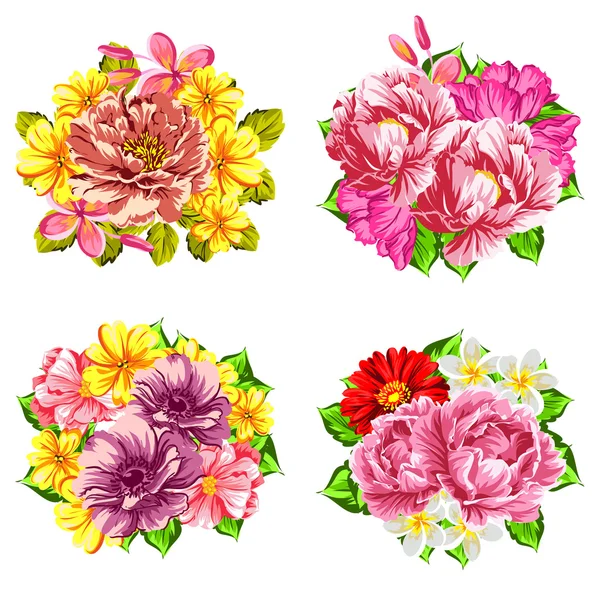 Flower bouquets set